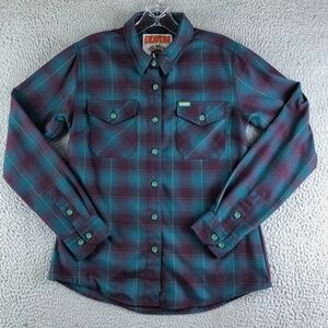 DIXXON Green and Purple Plaid Casual Shirt